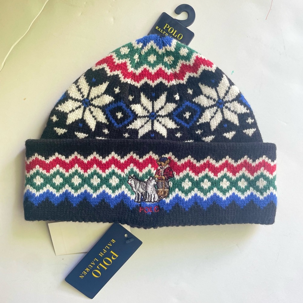 Polo by Ralph Lauren Polo Bear Fair Isle Beanie